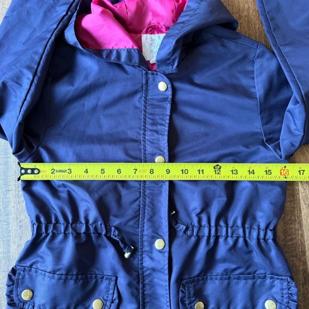 The Children's Place Navy Blue Hooded Utility Anorak Jacket Size L 10/12